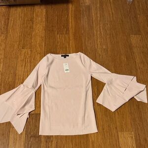 Banana Republic Light Pink Blouse with Flared Sleeves